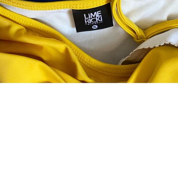 Lime Ricki Swimwear Yellow Tankini Top- Size XL - Picture 4 of 6